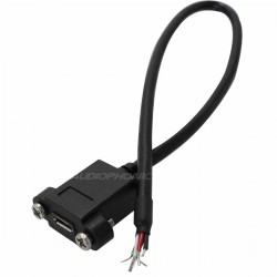 Passe cloison micro USB-B femelle vers câble dénudé 30cm