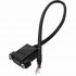 Panel mount micro USB-B female to stripped wire 30cm