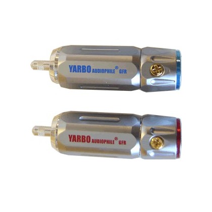 Yarbo RCA-007R Rhodium Connecteurs RCA (La paire) Ø 9mm