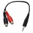 3.5mm male stereo to RCA female adapter cord 15cm