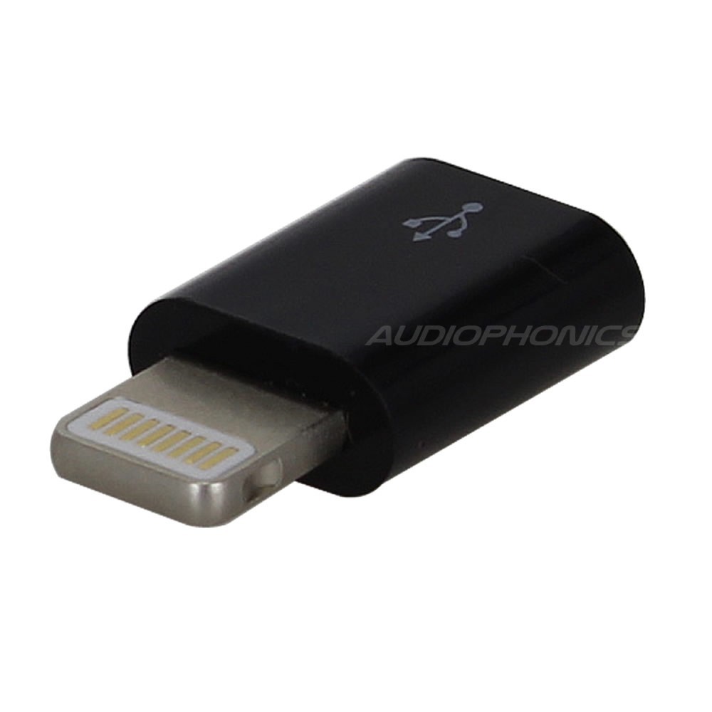 Micro USB to Lightning Adaptor Black