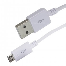 Câble USB-A Mâle / Micro USB-B Male 2.0 Blanc 1.5m