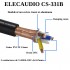 ELECAUDIO CS-331B Câble Secteur Double Blindage Cuivre OFC 3x3.5mm² Ø15mm