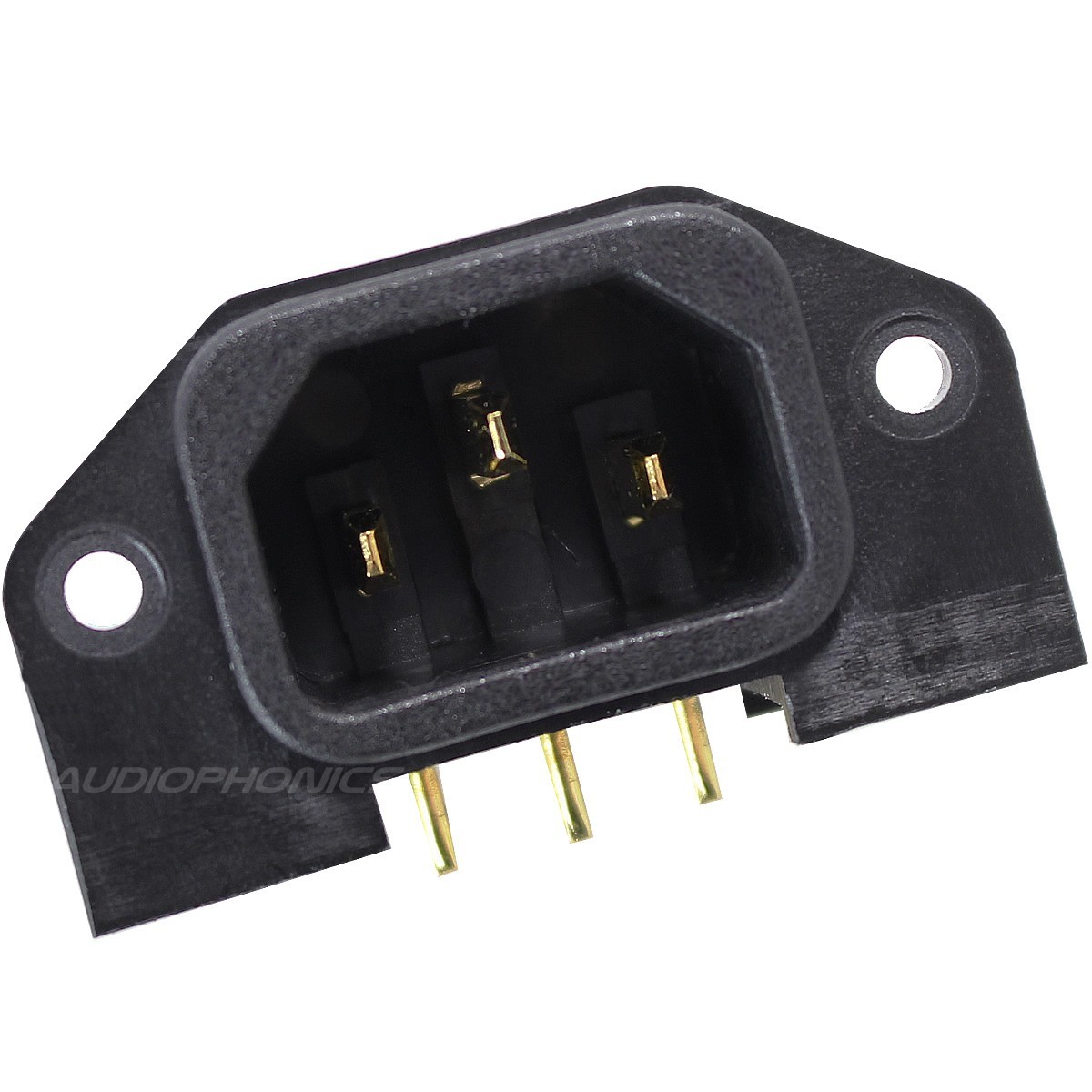 AUDIOPHONICS ES-2G IEC C14 Inlet Angled for Electronic Board Circuit Gold Plated