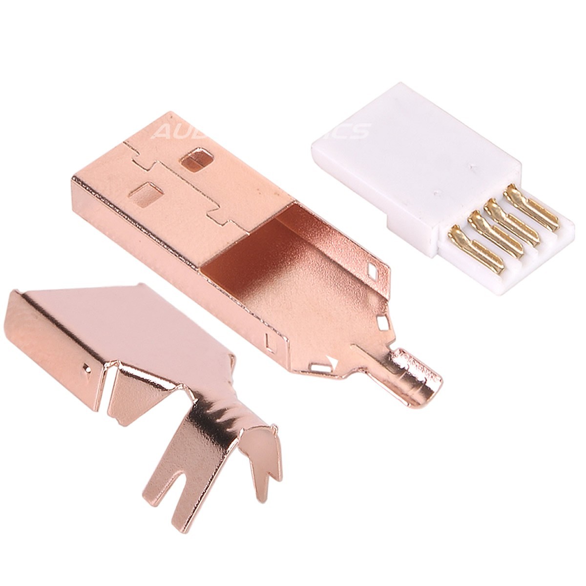 Fiches à souder + Boitiers 3 Connecteurs MICRO USB Male type B DIY Connector 