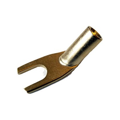 Mundorf Fourches 100% cuivre OFC Or coudée (la paire) Ø 8.4mm