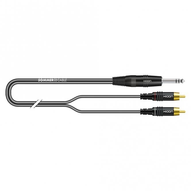 SOMMERCABLE ONYX 2025 MKII Câble de Modulation Jack 6.35mm vers 2x RCA 1m