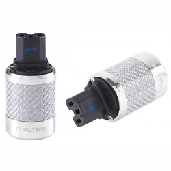 FURUTECH FI-50 NFC(R) Rhodium plated IEC Connector - Carbon Ø 20mm