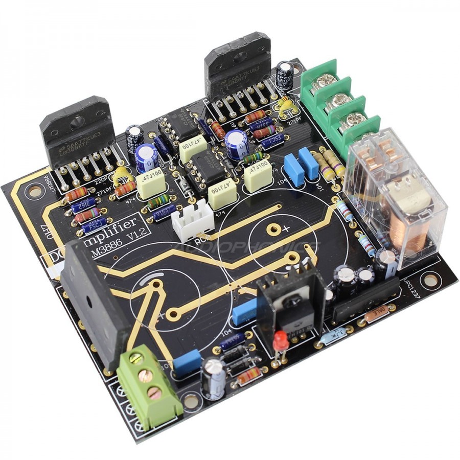 LM3886 Stereo Amplifier  Board  2x68W 4 Ohm audiophile Audiophonics