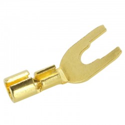 ELECAUDIO FC-100 Pure copper Gold Plated Spade Plug Ø6mm (Unit)