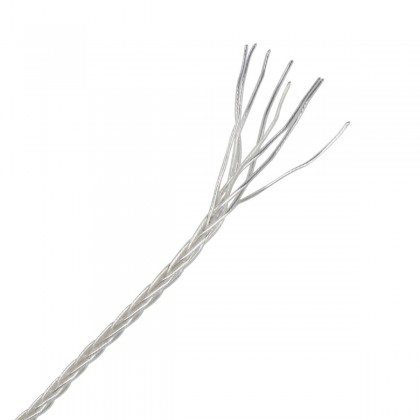 Unbalanced interconnect braided wire for Headphone Silver PTFE
