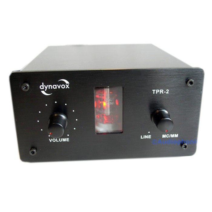 DYNAVOX TPR-2 Préamplificateur à Tube avec entrée Phono (MC/MM) Noir