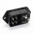IEC C14 Power Socket with Toggle Switch ON-OFF 250V 10A Black