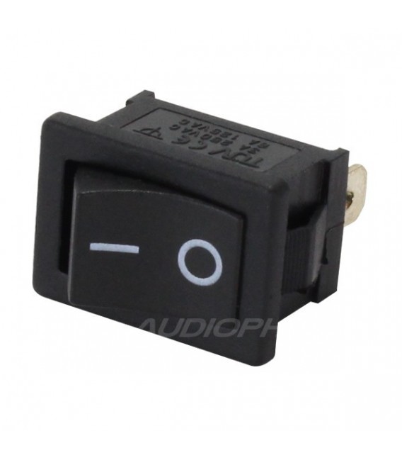 Monostable Toggle Switch ON-OFF 250V 3A Black - Audiophonics