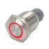 Stainless Steel Switch with Red Light Circle 1NO1NC 250V 3A Ø16mm Silver