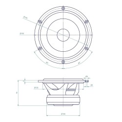 ATOHM LD130 CR08 Haut-parleur médium 13cm (Unité)