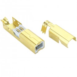 DIY USB type B Plug Gold Plated 3µ