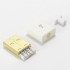 DIY USB type A Plug Gold coated white