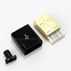 DIY USB type A Plug Gold coated