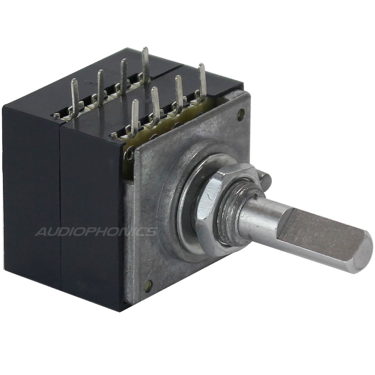 Potentiometer 22 positions flat axis CMS Resistor 100Kohm LOG