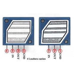 Potentiomètre volume stéréo 22 positions à résistances CMS. 50Kohm