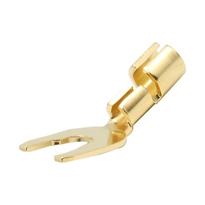 W&M Audio KS266 Fourche plaqué Or 24K /Adaptateur banane (unité)