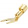 W&M Audio KS266 Fourche plaqué Or 24K /Adaptateur banane (unité)