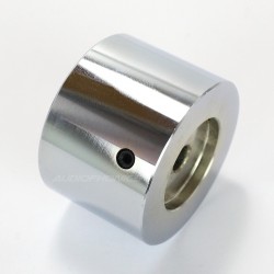 Knob Aluminium D Shaft 39x30mm Ø6mm Chrome