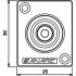 CANARE RJ-BCJRU Embase RCA femelle vers BNC femelle Passe cloison 75 Ohm