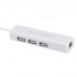 USB Hub 2.0 3 Ports and Ethernet Adapter via Micro USB Type B