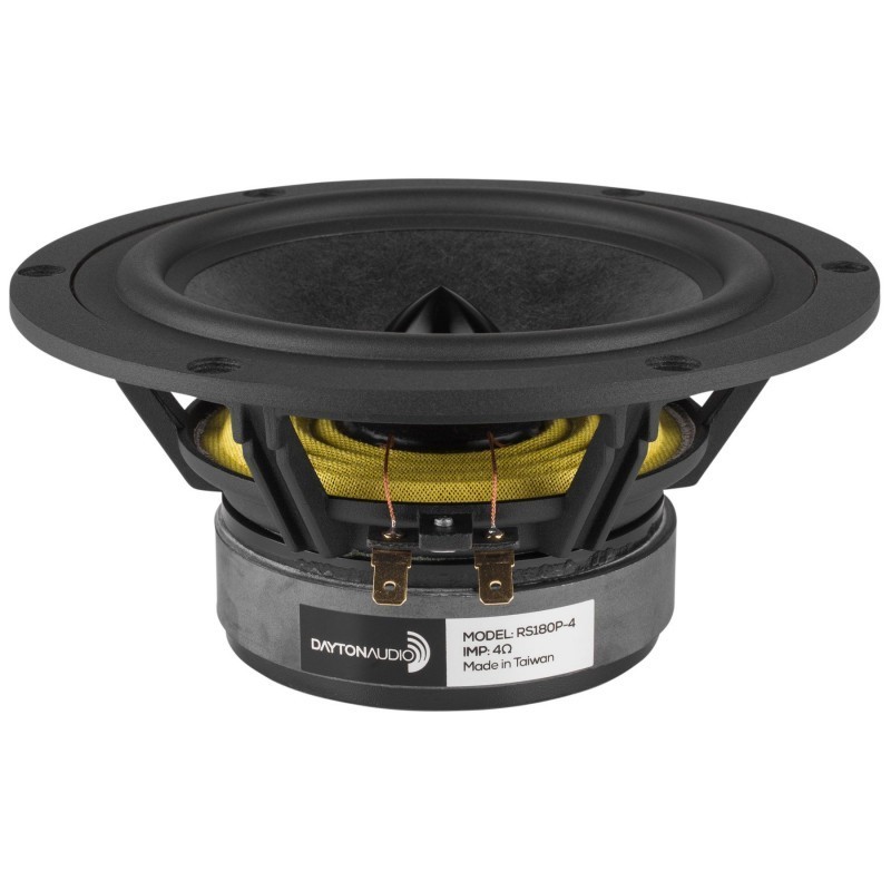 DAYTON AUDIO RS180P-4 Reference Haut-Parleur Bas Médium Papier 60W 4 Ohm 91dB 35Hz - 8000Hz Ø18cm