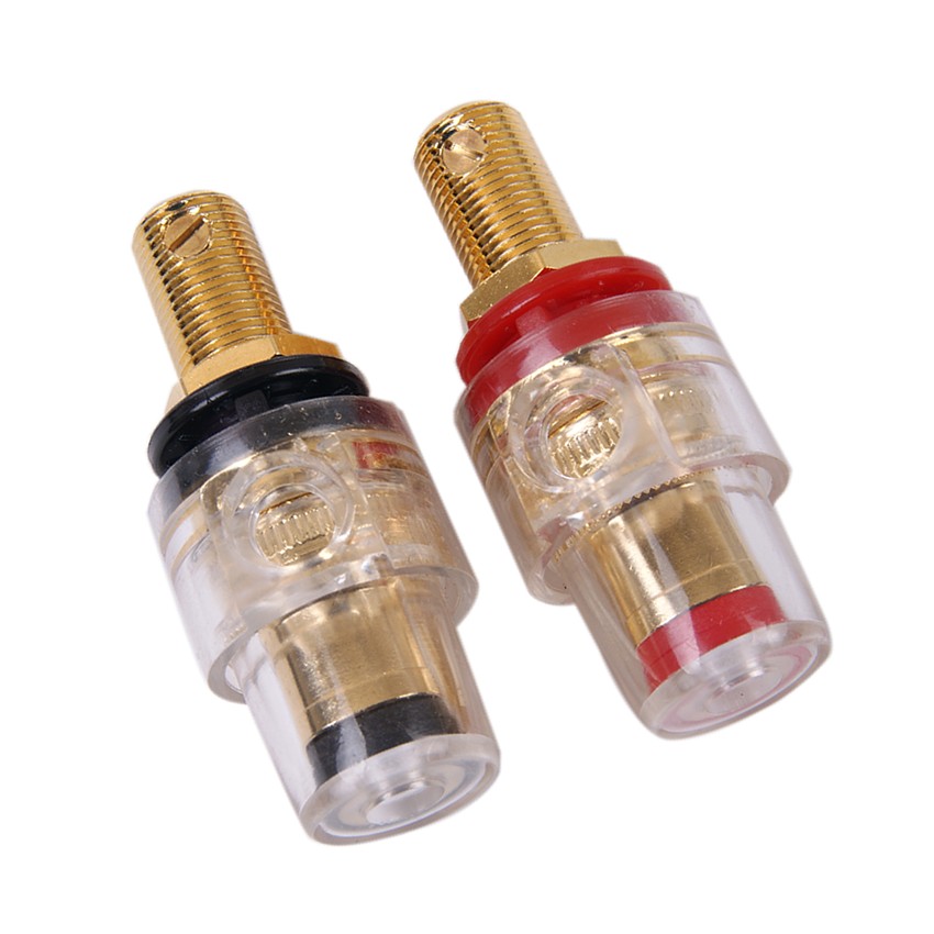 ELECAUDIO BP-202 24k Gold Plated Acrylic Insulation Terminals (Pair)