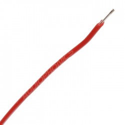 Cable Mono-Conductor Silver plated Copper PTFE 0.14mm² red