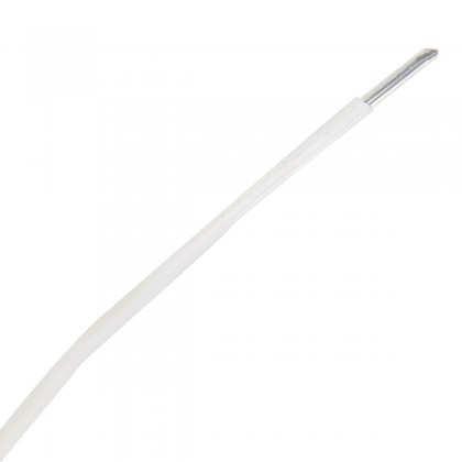 Cable Mono-Conductor Silver plated Copper PTFE 0.14mm² white