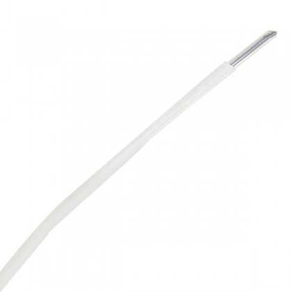 Câble Mono-Conducteur Cuivre plaqué Argent PTFE 0.14 mm² blanc