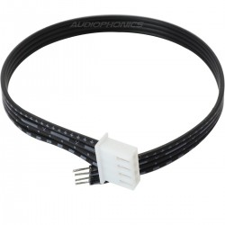 Câble XH 2.54mm Femelle vers Fils Nus 1 Connecteur 4 Pôles 20cm Noir (Unité)