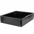 100% Aluminium DIY Box / Case angled corners 380x320x90mm Black