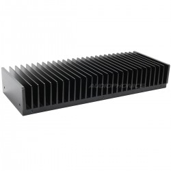 Radiateur dissipateur thermique anodisé Noir 299x114x48mm Noir