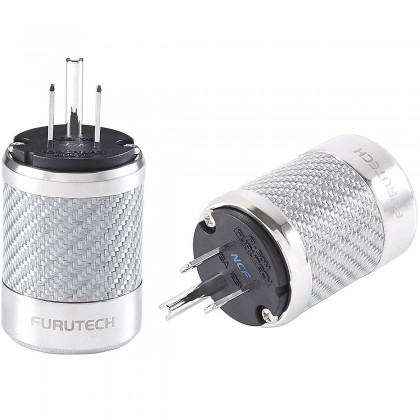 FURUTECH FI-50M NCF (R) Rhodium plated NEMA US Power plug Carbon Ø 20mm