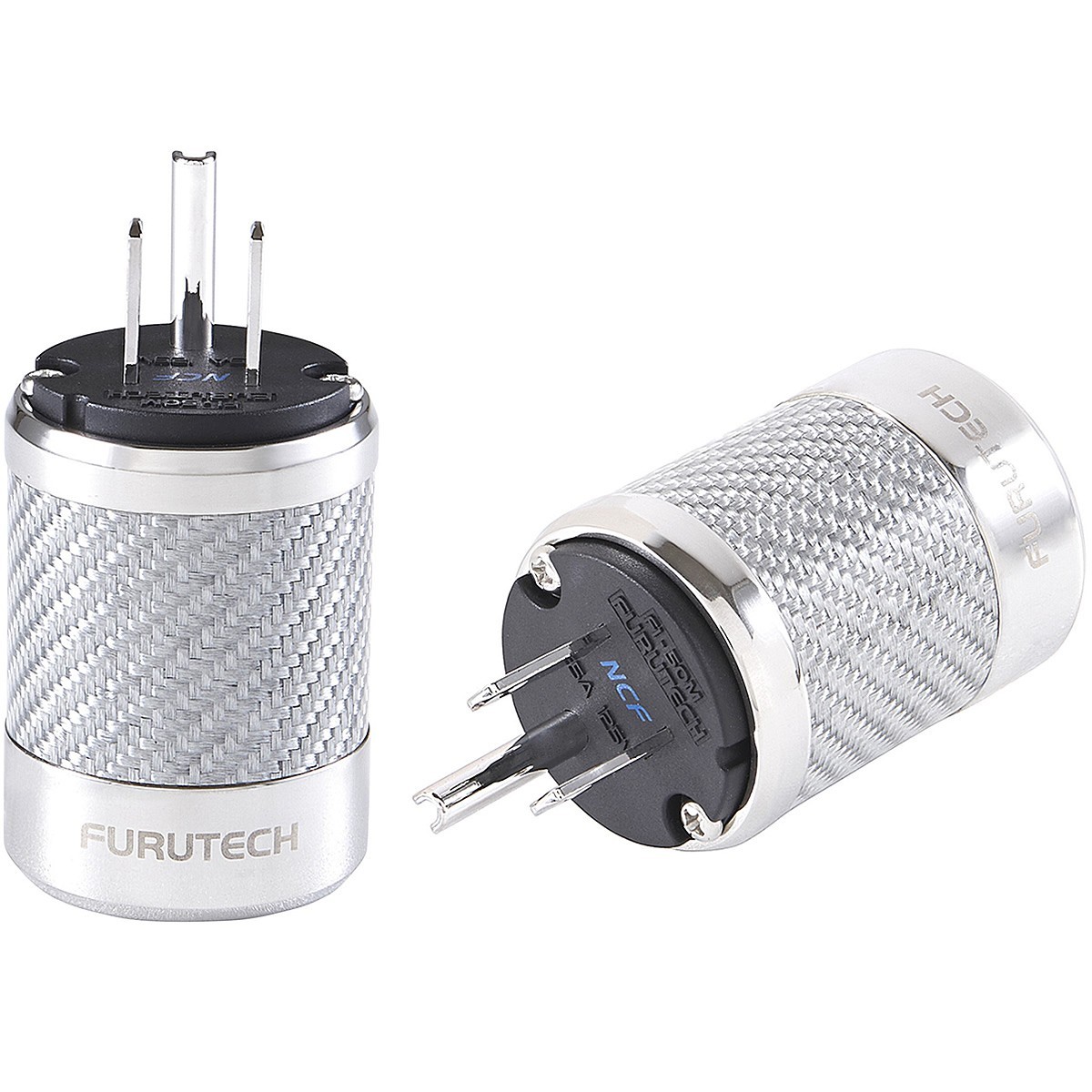 FURUTECH FI-50M NCF (R) Power Connector US Type B NEMA 5-15 Rhodium Plated Carbon Ø20mm