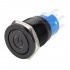 Aluminium Switch with Blue Light Symbol 2NO2NC 250V 5A Ø19mm Black