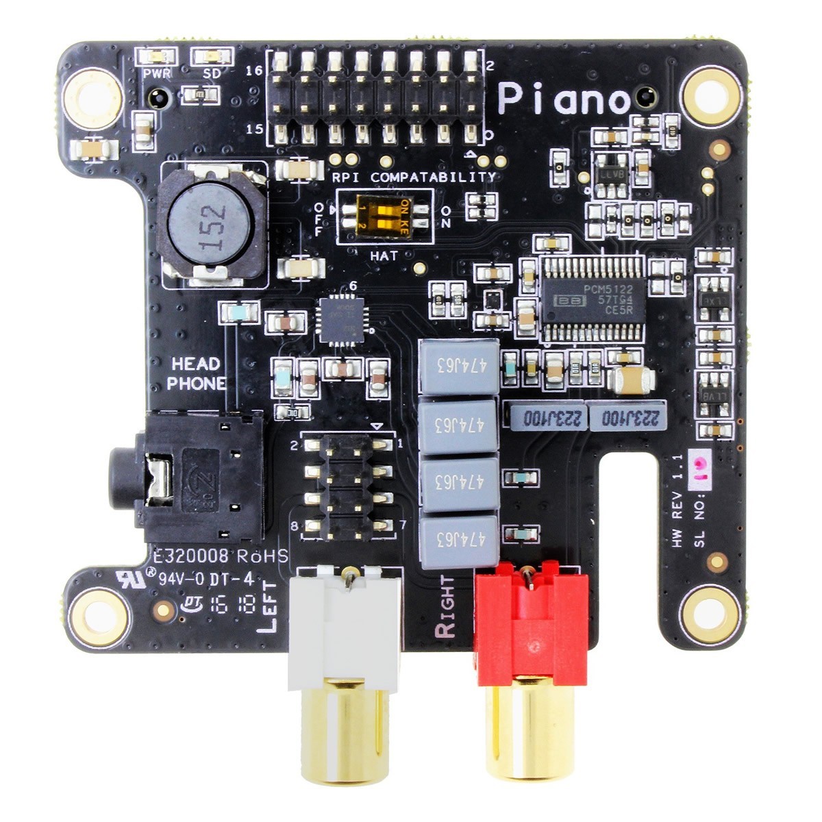 ALLO PIANO HIFI DAC PCM5122 32Bit/384kHz / Amplificateur casque TPA6133A2