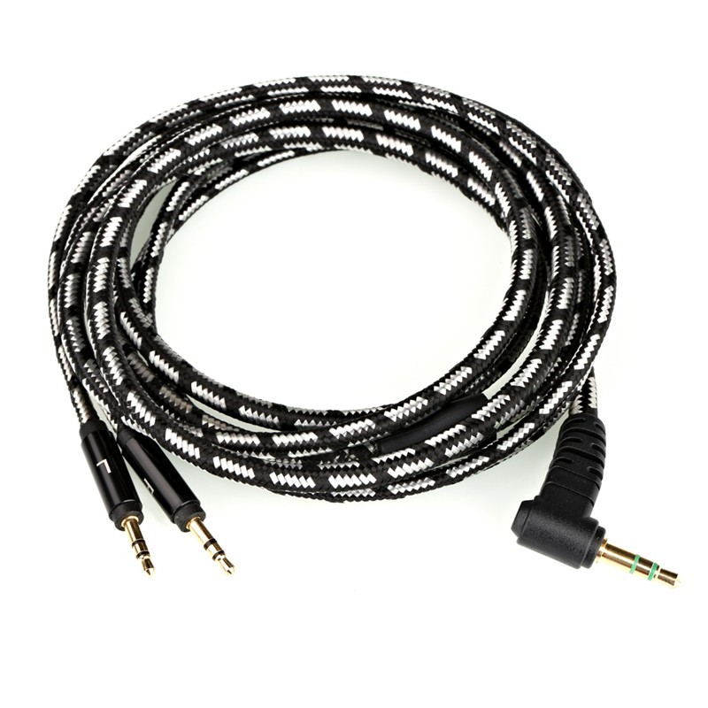 HIFIMAN Câble Hybride OFC Jack 3.5mm coudé vers 2x Jack 2.5mm pour Casque HIFIMAN série HE 3m