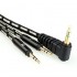 HIFIMAN Câble Hybride OFC Jack 3.5mm coudé vers 2x Jack 2.5mm pour Casque HIFIMAN série HE 3m