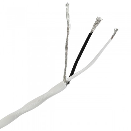 Pur Copper Silver Plated shielded Cable High Purity PTFE Ø3.8mm White