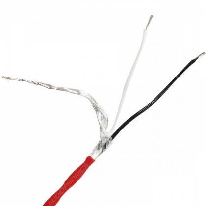 Pur Copper Silver Plated shielded Cable High Purity PTFE Ø3.8mm Red