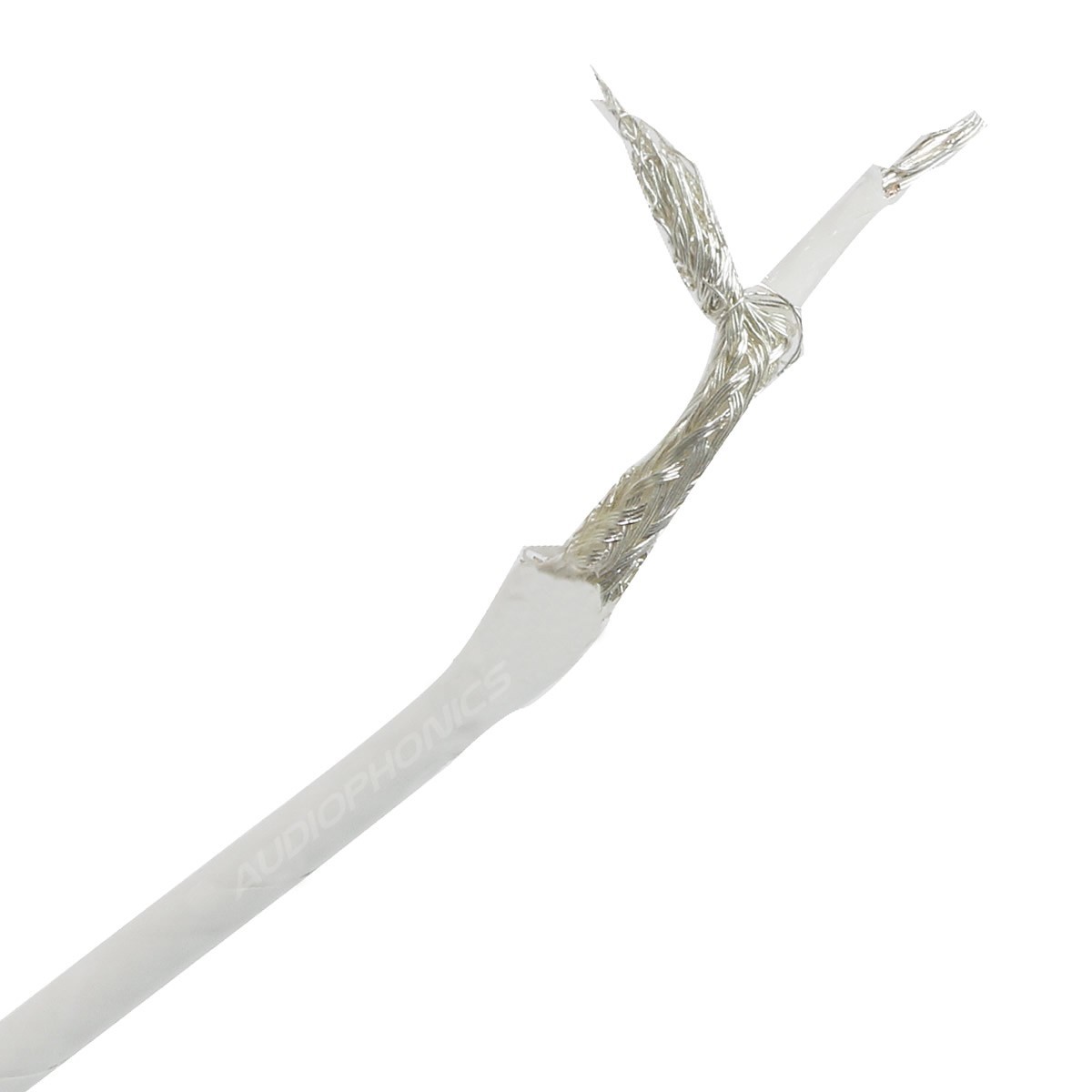 Pure Silver shielded Coaxial Cable High Purity White PTFE Ø 2.0mm