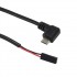 Micro USB male Angled Power Cable 24AWG 20cm