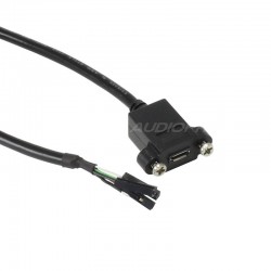 Passe cloison micro USB-B femelle vers connecteurs femelles 30cm