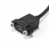 Panel mount micro USB-B female to female connectors 30cm
